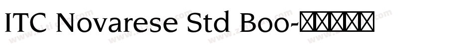 ITC Novarese Std Boo字体转换